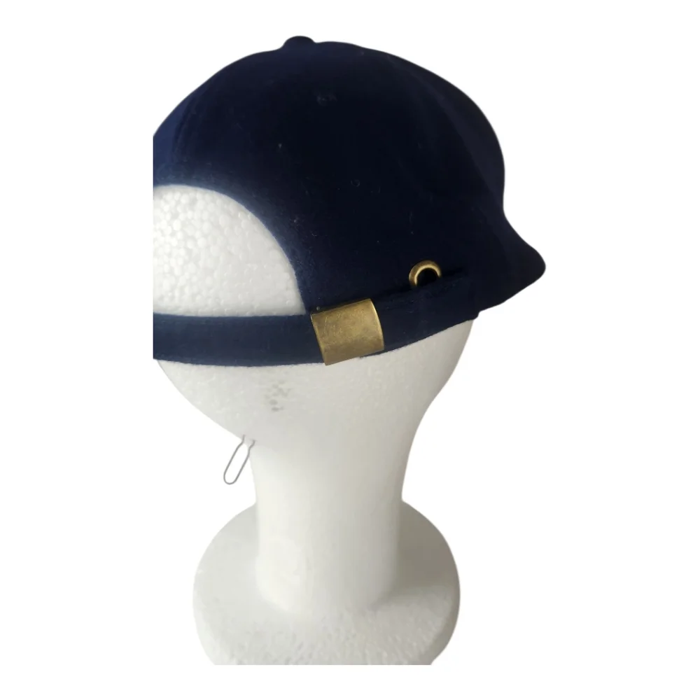 Vintage Aztec Navy Blue Adjustable Strapback Hat Cap Flat Bill One Size Men